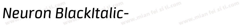 Neuron BlackItalic字体转换